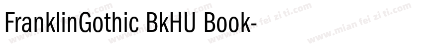FranklinGothic BkHU Book字体转换
